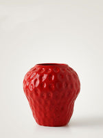 Faux Flower Strawberry Vase