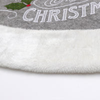 Gray Merry Christmas Tree Skirt
