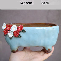 Stoneware Succulent Plant Pot