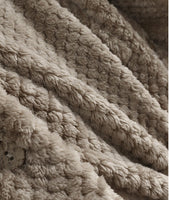 Abrigo tipo sudadera con capucha y textura de felpa de doble cara