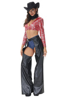 Disfraz de vaquero para fiesta de Halloween para mujer, traje gótico de vaquera occidental, mascarada, Retro, tribu Hippie, vestido elegante