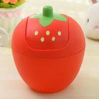 Cute Creative Strawberry Small Desktop Mini Trash Can