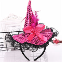 Bandeau chapeau de sorcière à paillettes