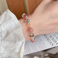 Simple Natural Strawberry Crystal Bracelet