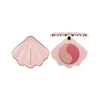 Sea Shell Powder Blush Bronzer Highlighter 2-in-1 Mirror Compact