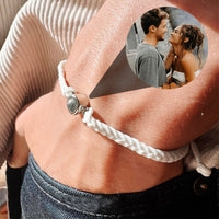 Pulsera tejida a mano con proyección de fotografías en color personalizada y creativa