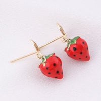 Strawberry Earrings S925 Silver Needle Earrings