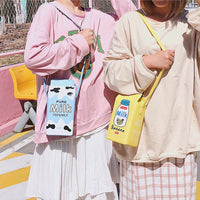 Milk Carton Shape Shoulder Bags