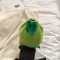 Bolso tejido con gancho de lana hecho a mano puro INS para bandolera para niños
