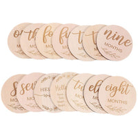 Wooden Baby Photography Props Wood Piece Month Commemorative Wooden Card Wooden