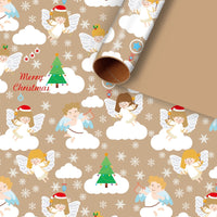 Kraft Paper Creative Gift Box Decorative Paper Santa Claus Snowman Snowflake Wrapping Paper
