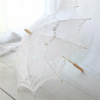 Women's Vintage Lace Court Long Handle Craft Parasol