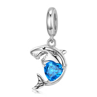 Love Shark Colgante Ocean Series S925 Cuentas de plata DIY