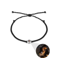 Pulsera tejida a mano con proyección de fotografías en color personalizada y creativa