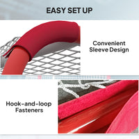 Soccer Goal, All Weather Practice Hockey Soccer Net With Steel Frame, PE Mesh For Backyard, Easy Assembly