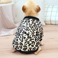 Leopard Print Fuzzy Dog Sweatshirt