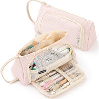 Simple Candy Color Student Canvas Stationery Case