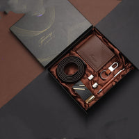 Belt Wallet Keychain Pen Practical 4 Pcs Gift Sets (Mens)