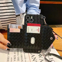 Woven Card Holder Crossbody iPhone Case