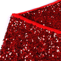 Falda navideña con lentejuelas rojas