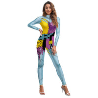 Disfraz de Halloween, Navidad, noche de terror, disfraz de Sally, juego de rol, pantalones de una pieza con estampado Digital 3D