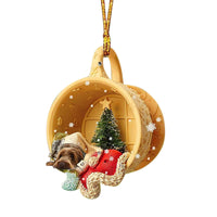 Acrylic Cozy Dog Ornaments