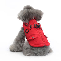 Cotton Chest-Back Zip Winter Dog Jacket
