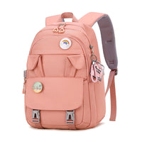 Mochila para estudiantes de secundaria de gran capacidad con orejas de conejo