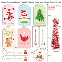 Kraft Paper Christmas Printed Gift Tags