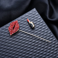 Red Lips Lipstick Brooch