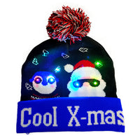 Sweater Knitted LED Christmas Light Up Beanie Hats