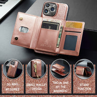 Magnetic Wallet Glitter Leather Protective iPhone Case