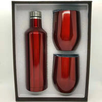 304 Stainless Steel 500ml Insulated Wine Bottle Wine Cup Gift Box Set