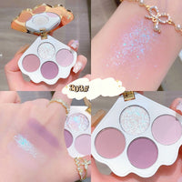Sea Shell 4-Colors Eyeshadow Palette Mirror Compact