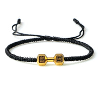 Woven Alloy Dumbbell Bracelet