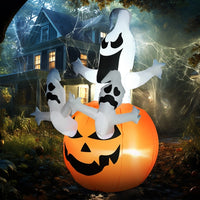 Jack-o-Lantern Ghosts Inflatable Halloween Decoration