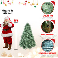 Artificial 5ft Blue Green Tint Christmas Tree