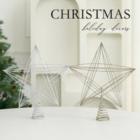 Silver or Gold Sparkling Christmas Tree Topper