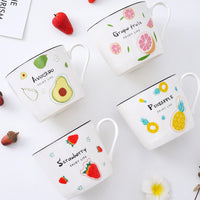 Nordic Fruit Print Breakfast Mugs