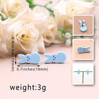 Cute Easter Bunny Shape Acrylic Earrings