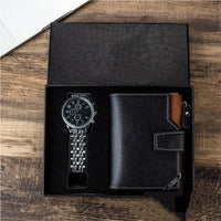 Business Watch Leather Wallet Gift Set (Mens)