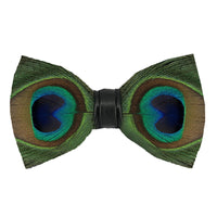 Peacock Feather Bow Tie
