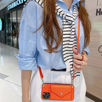 Woven Card Holder Crossbody iPhone Case