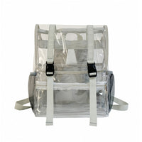 Mochila transparente con solapa superior