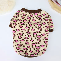 Leopard Print Fuzzy Dog Sweatshirt