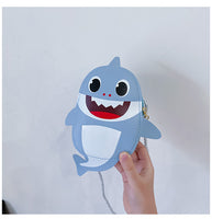 Sac à collation pour bébé, nouveau sac à bandoulière mignon de dessin animé petit requin, sac messager Simple, paquet de changement