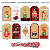 Kraft Paper Christmas Printed Gift Tags