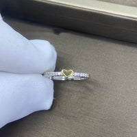 Conjunto de anillos de plata con corazón infinito para madre e hija