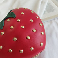 Small Strawberry Heart Shaped Chain Bag