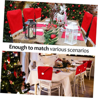 Christmas Chair Covers, Santa Claus Hat Slipcover Xmas Chair Back Cover For Christmas Din